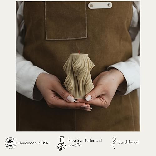 Miniatura 3 de LAWA Vela de onda en cascada  Vela grande y hermosa hecha a mano con aroma de cera de soja, elegante vela estética de burbujas, regalo de