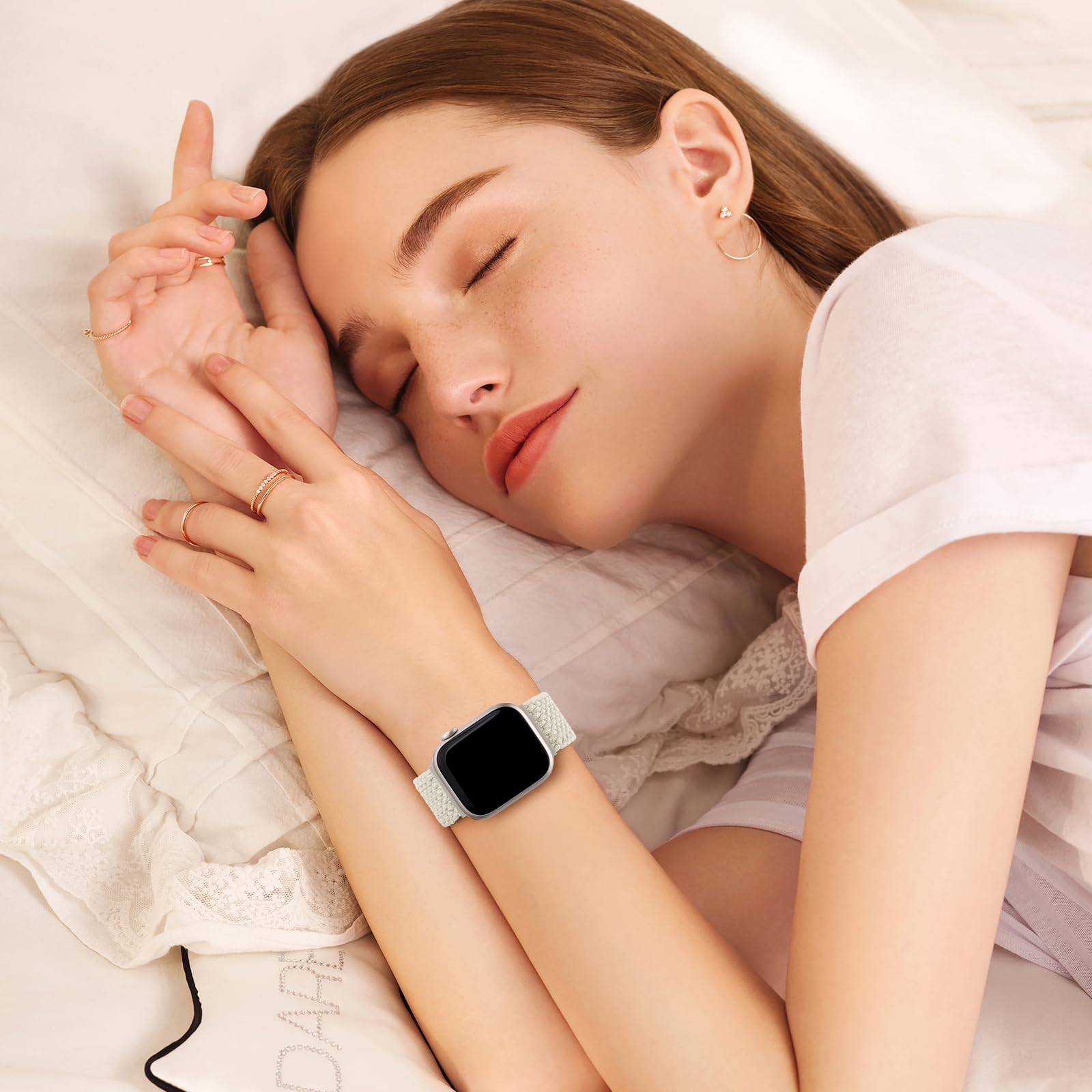Zedoli Braided Solo Loop Bands Compatible with Apple Watch Band 38mm 40mm 41mm 42mm 44mm 45mm 46mm 49mm Women Men, Stretchy Nylon Sport Elastic Strap for iWatch Series 11 10 9 8 7 6 5 4 3 2 1 SE Ultra — view 6