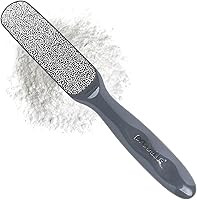 Probelle Double-Sided Nickel Foot File Callus Remover - Instant Powder Reduction for Cracked Heels & Soft Feet (Dark Grey)