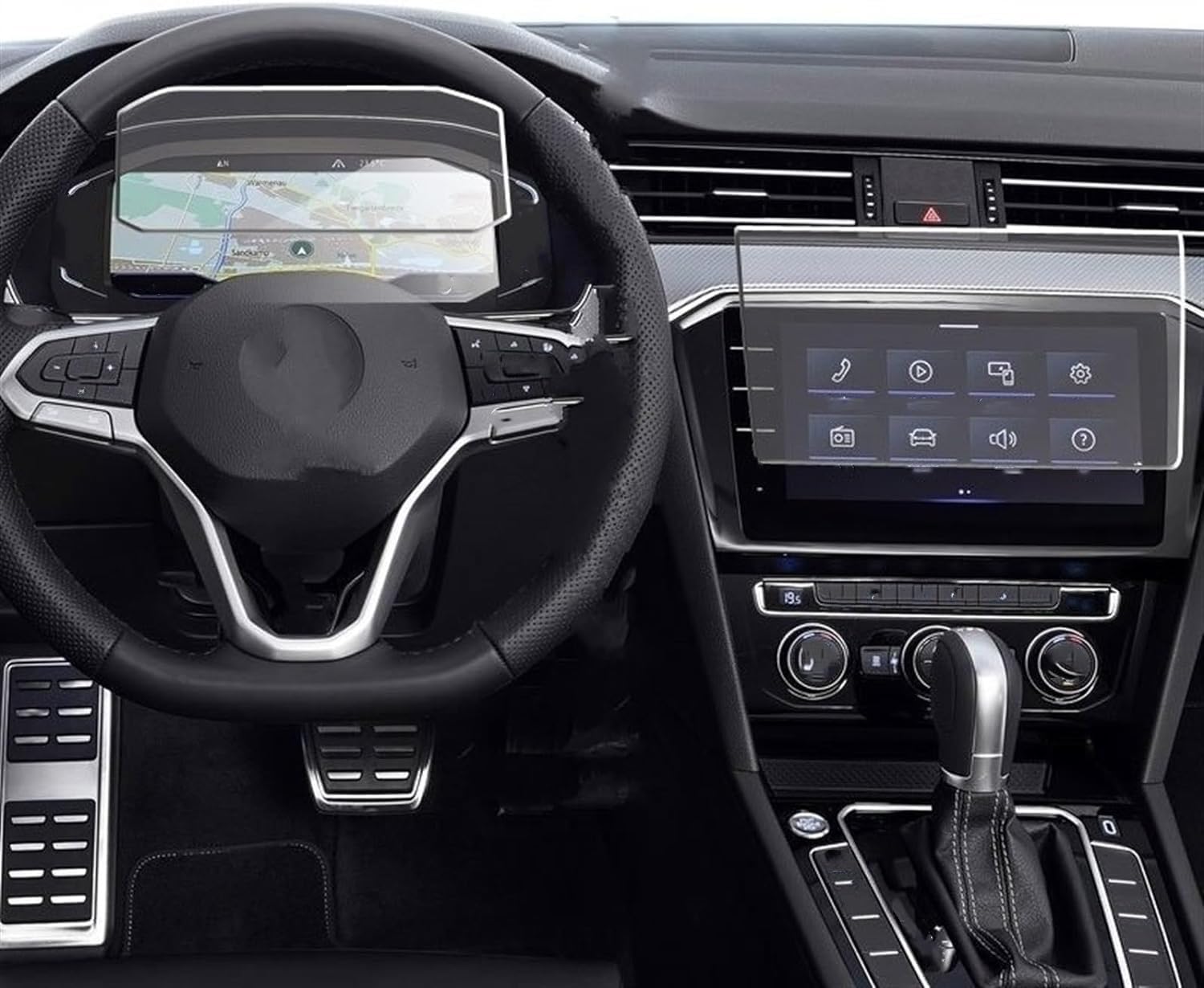 Protecteur D'écran Tactile en Verre Trempé Navigation Voiture pour VW Passat 2019 2020 2021 Protecteur D'écran Verre Trempé.