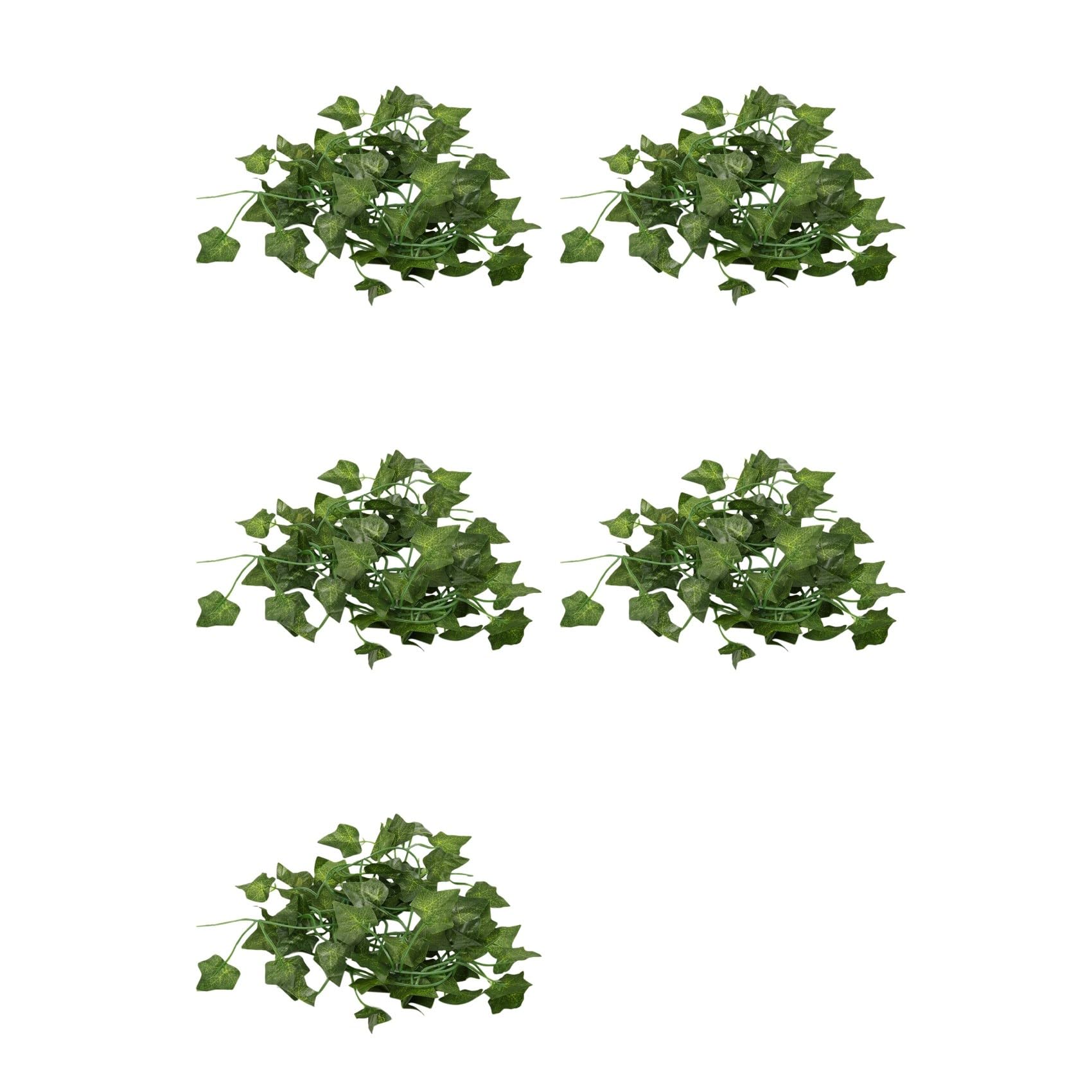 Vjsujehgy 5pcs 2M Long Artificial Plants Green Ivy Leaves Artificial Grape Vine Fake Parthenocissus Foliage Leaves,Creeper Section