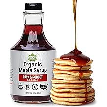 Maple Valley Organic Pure Maple Syrup, Dark & Robust Better Than Pancake Syrup, Use for Coffee or All-Natural Sugar Substitute in Cooking and Baking 32oz Glass Bottle