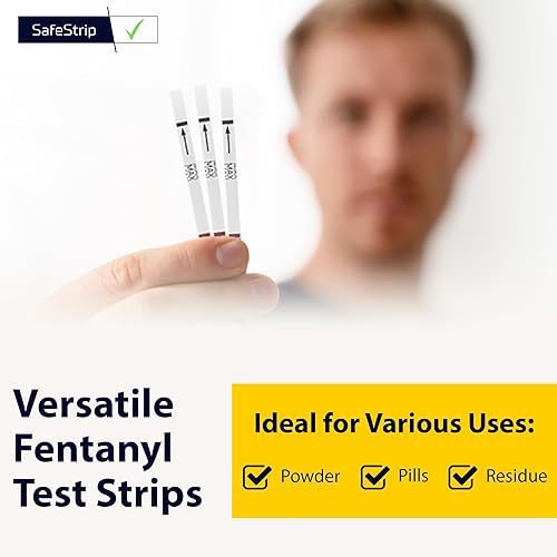 Miniatura 4 de SafeStrip de prueba de fentanilo - Tiras de prueba de fentanilo, kit de prueba de drogas rápido, confiable y fácil de usar para pruebas médicas en