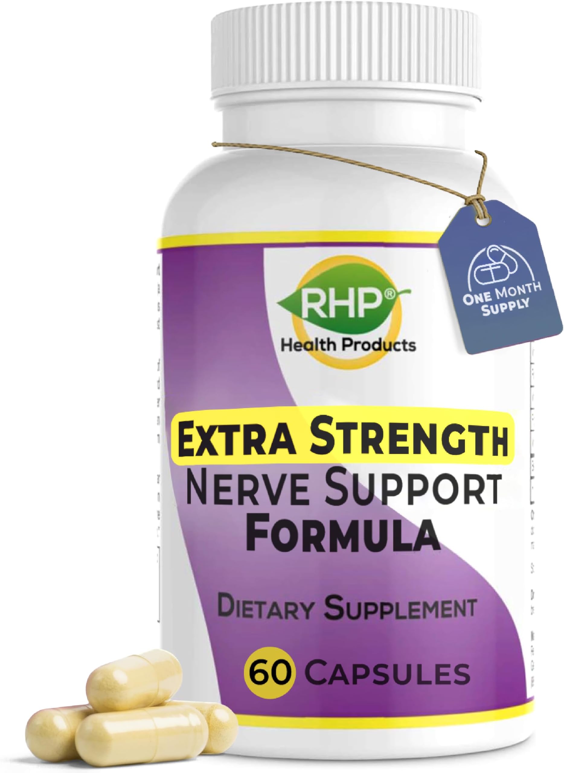 RHP Extra Strength Nerve Support Formula for Nerve Repair and Regeneration. 60 Capsules