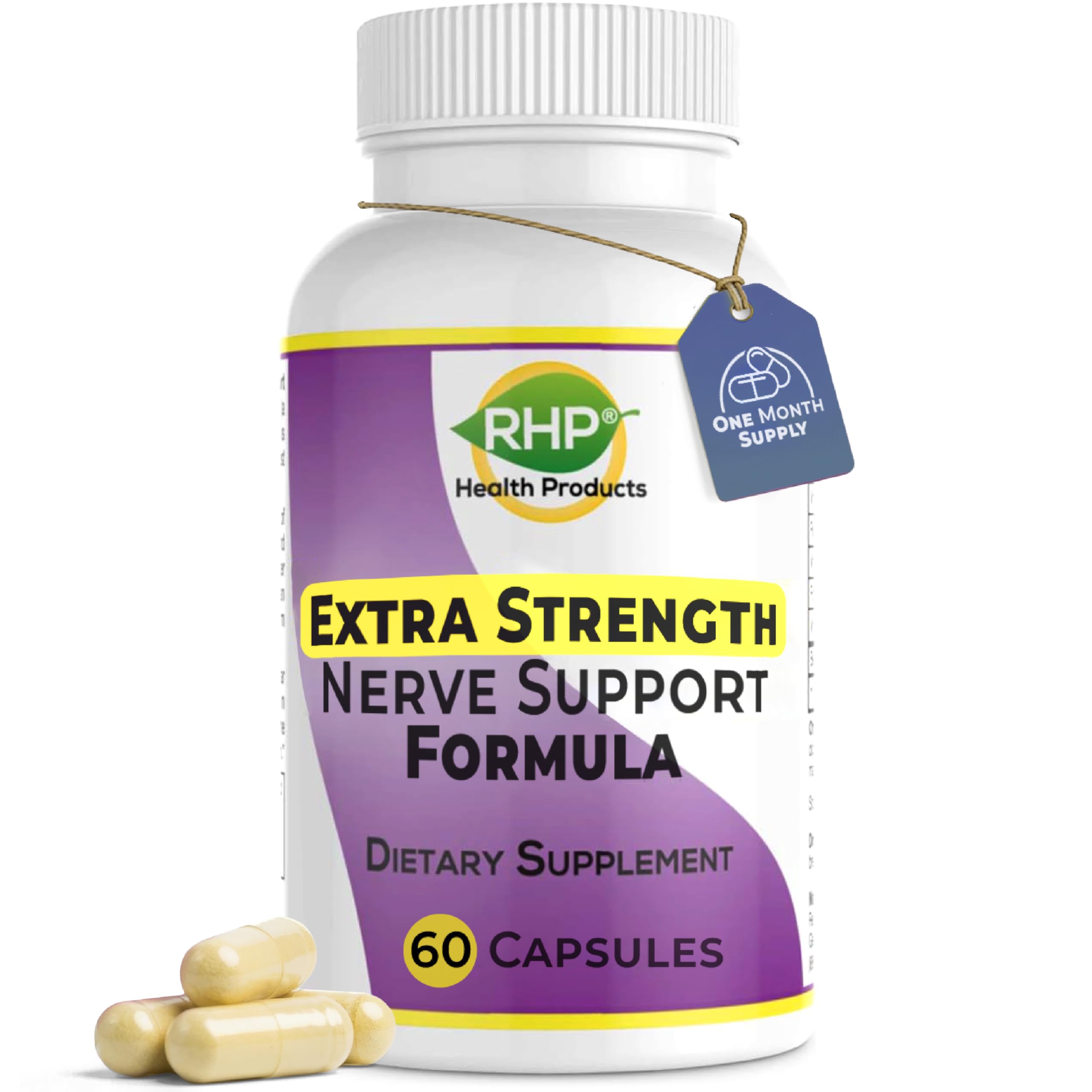 Extra Strength Nerve Support Formula for Nerve Repair and Regeneration. 60 Capsules