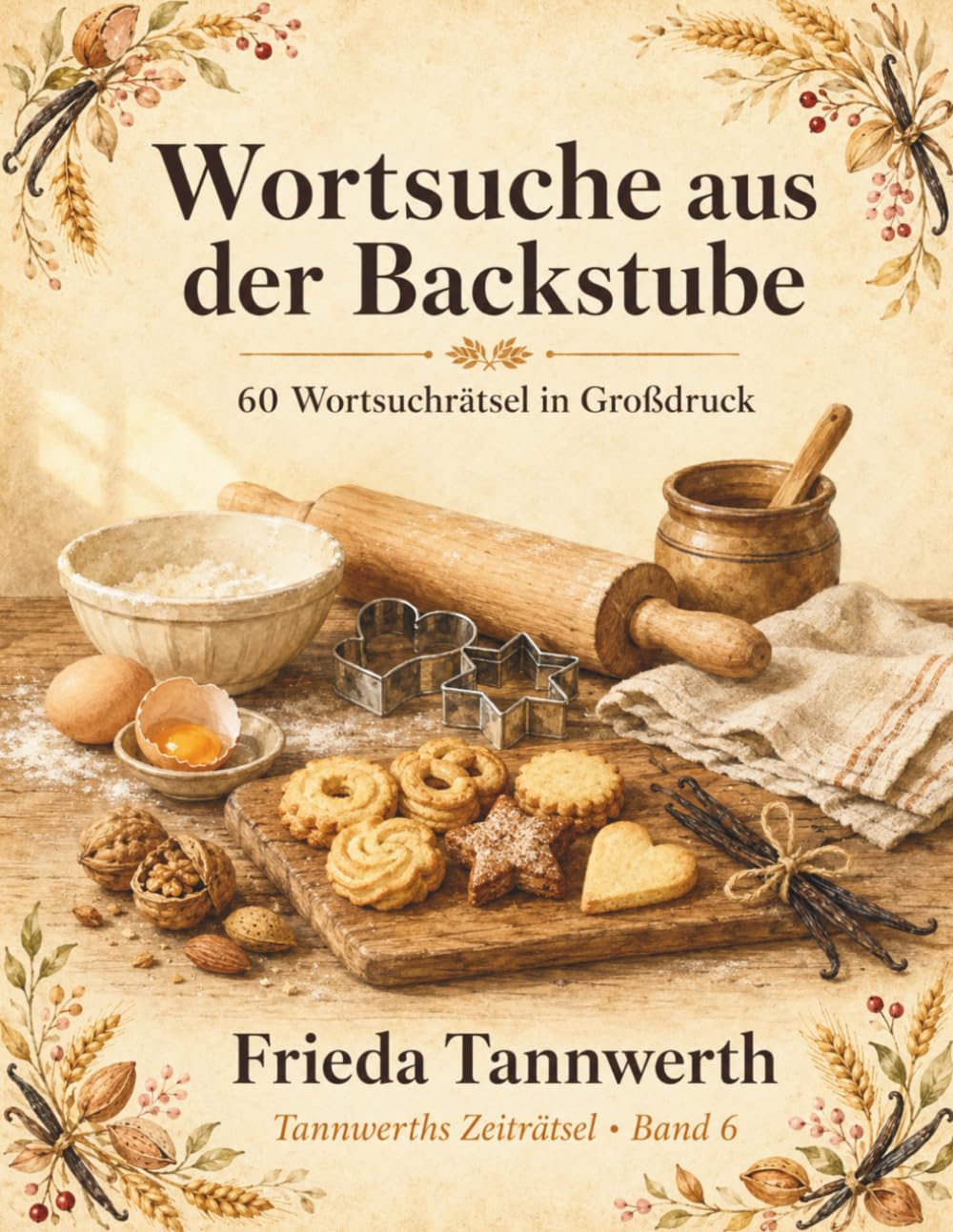 Wortsuche aus der Backstube: 60 Wortsuchrätsel in Großdruck – Erinnerungen an Teig, Plätzchen und Kaffeetafel (Tannwerths Zeiträtsel)