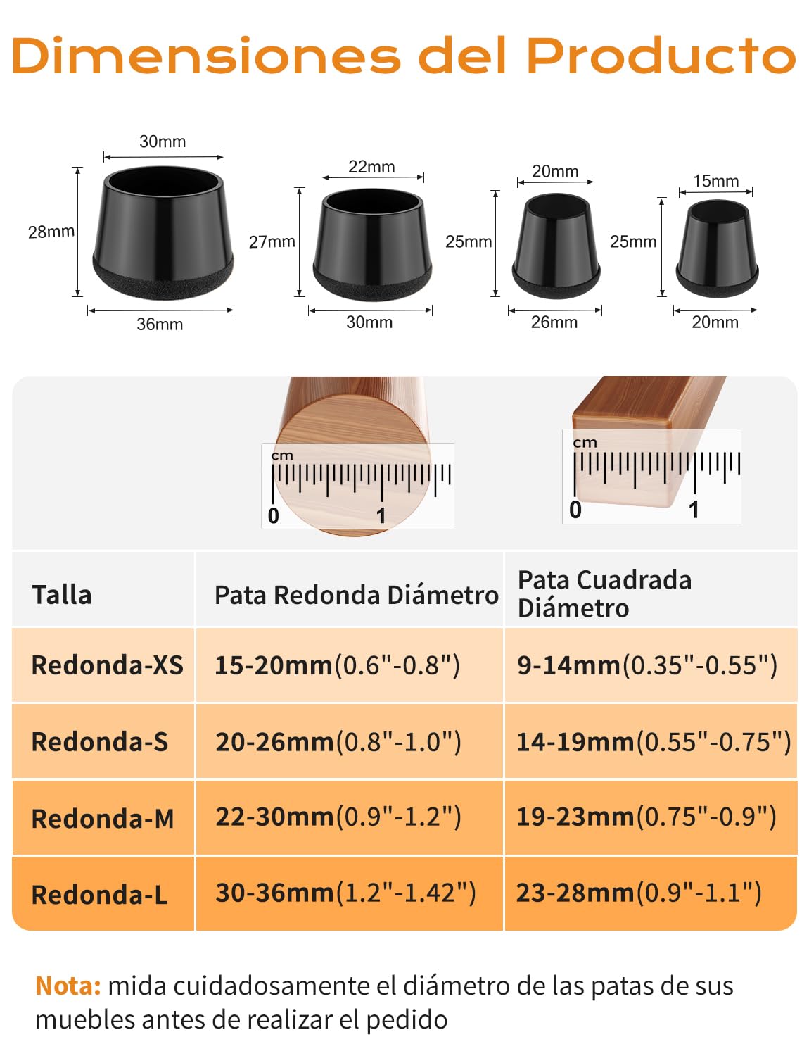 Protector Patas Sillas 24 Piezas Extra Pequeño - Negro Silicona Protector Sillas Patas con Almohadillas de Fieltro,Eliminan el Ruido y los Arañazos