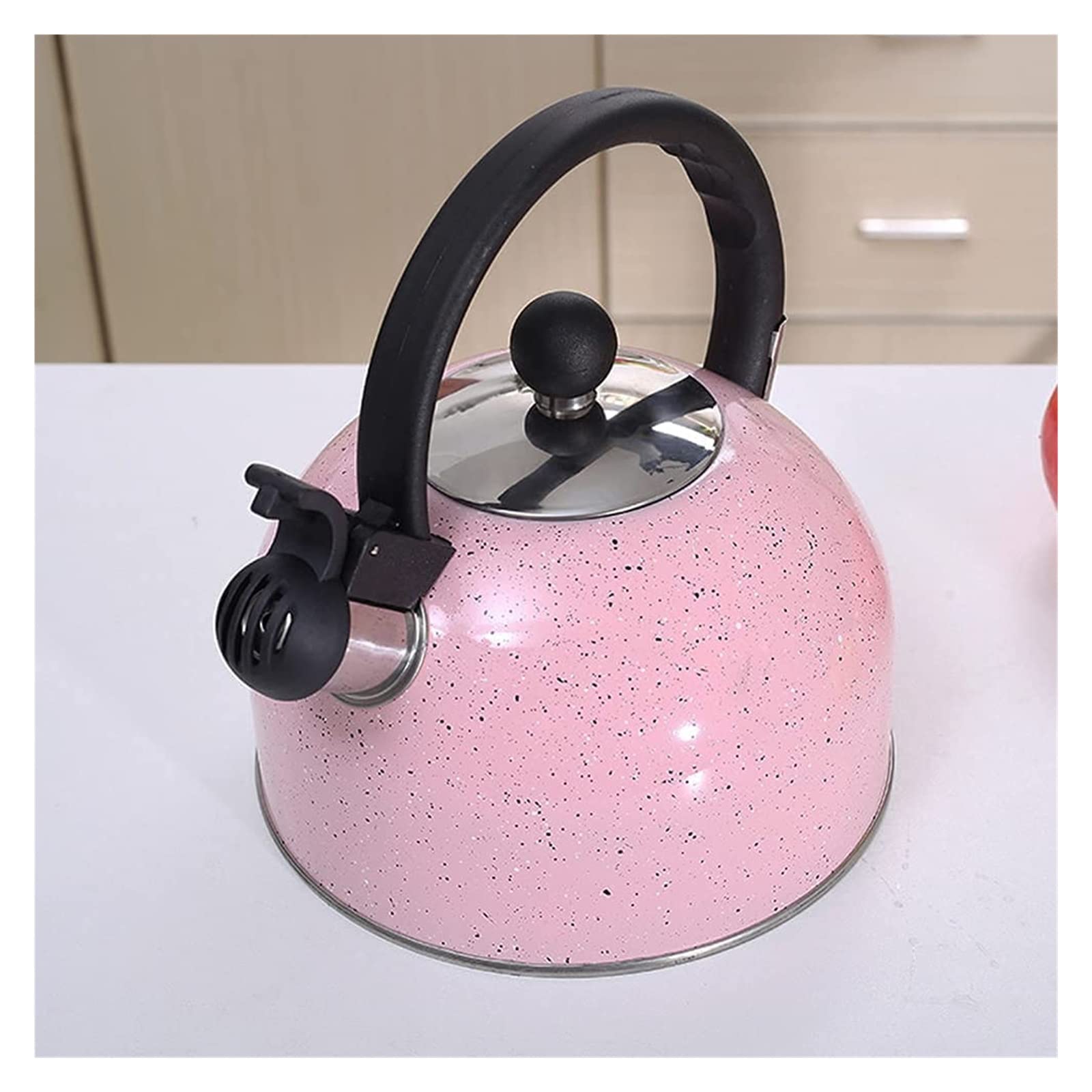 Czajnik Kuchenka Top Gwizdek Czajnik Gwizdek ze stali nierdzewnej 2.5L Czajnik do wrzenia wody Herbata Kawa Mleko Kuchnia Różowy na gazowe Elektryczne płyty indukcyjne Czajnik kempingowy Czajnik górny