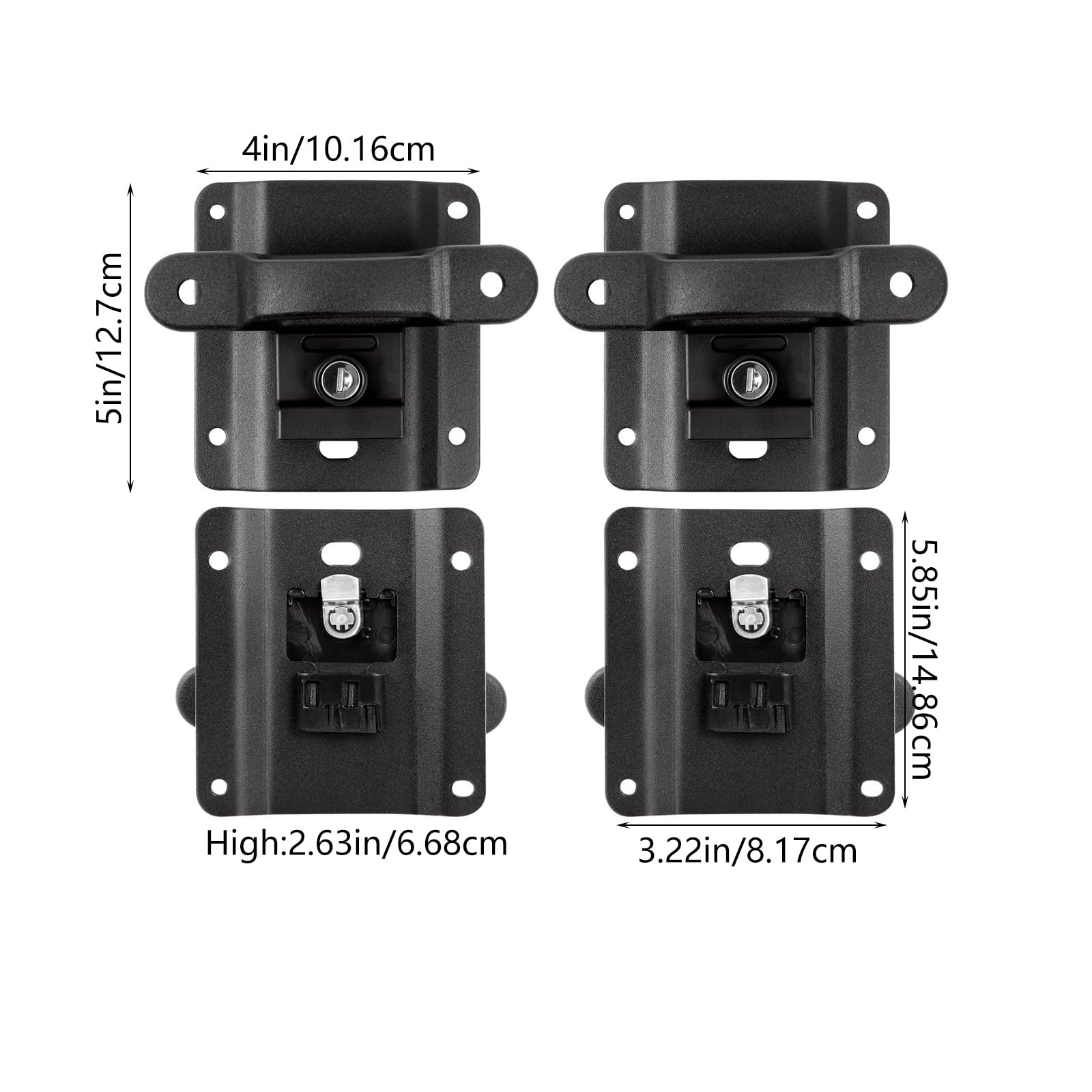 Amarres de acero con cerradura para camiones F350 2015-2025, 4 anclajes y soportes, kits de fácil instalación, anclajes de amarre de carga