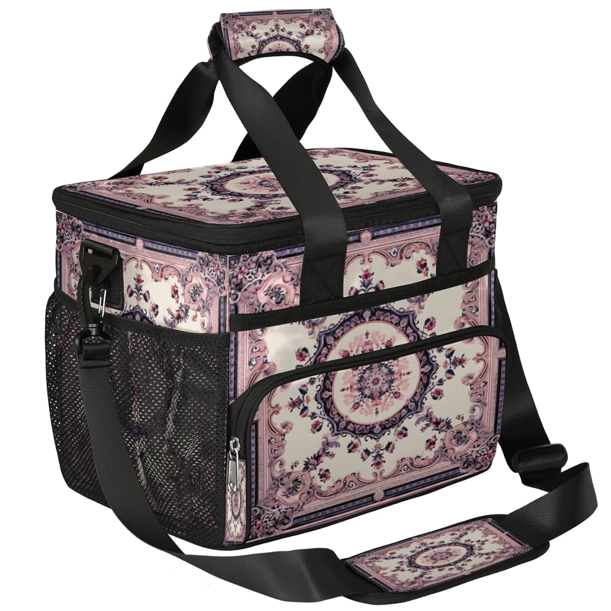 Beautiful Floral Insulated Picnic Backpack Lunch Box for Women Men Picnic Basket Tote Lunch Bag Picnic Bag Portable Lunch Bags for Picnic, Beach, Work, Trip,Office, Camp Abstract Flower