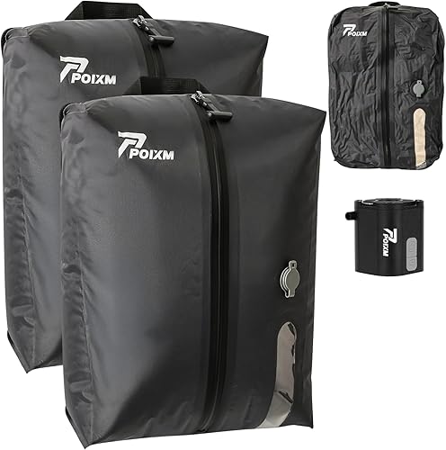 Miniatura 9 de Bolsas de vacío para viaje con bomba, bolsa reutilizable ahorradora de espacio, cubos de embalaje al vacío impermeables IP67 para maletas y mochilas