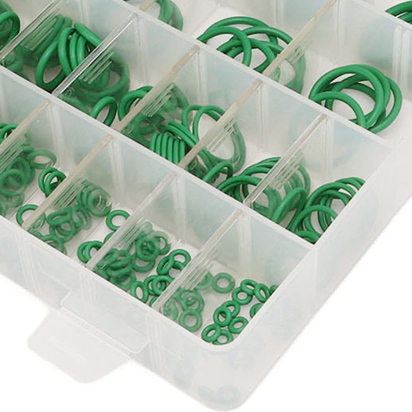 Juntas tóricas de Viton de caucho fluorado, Kit de sellado junta tórica, caucho flúor verde, varios tamaños, 375 piezas for plomería CA automotriz