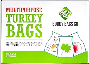 Buddy Bags Co Multipurpose Turkey Oven Bags - 19" x 24.5" - 100 Pack