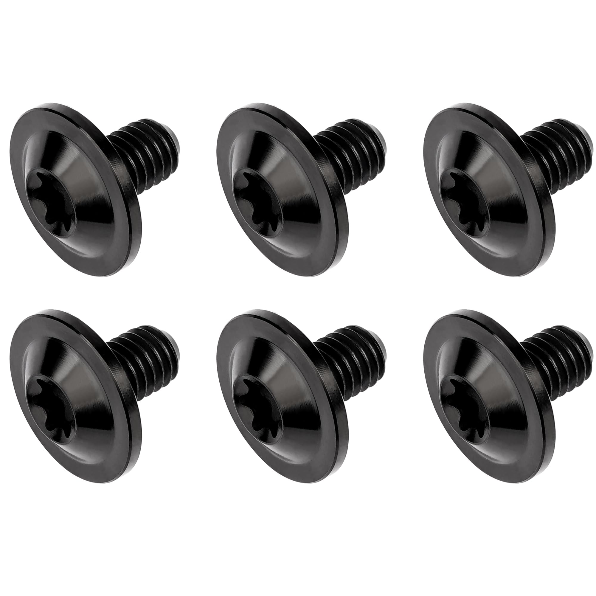 DWAMMEBRS Bolt M6x10 15 20mm Torx Head Screw For Bike Brake Lever Stem Parts Fasteners Pack Of 6(Black,M6x10mm)