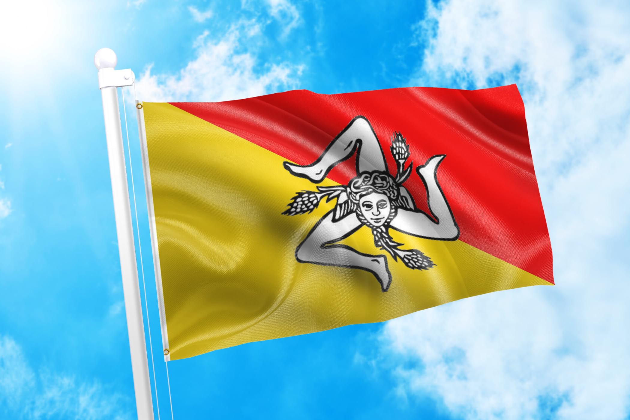 Wholesale Combo Set Azores Country 3x5 3'x5' Flag and 3x4 Decal