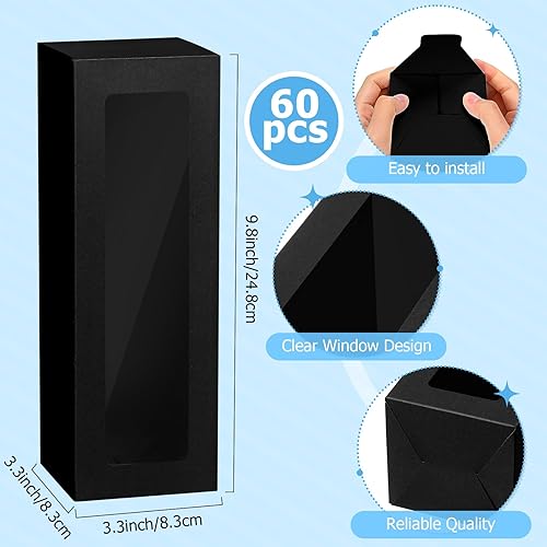 Miniatura 4 de Perkoop 60 cajas de regalo para vasos de sublimación, cajas de exposición transparentes con ventana para prensa de calor de 12 onzas, 20 onzas, 30