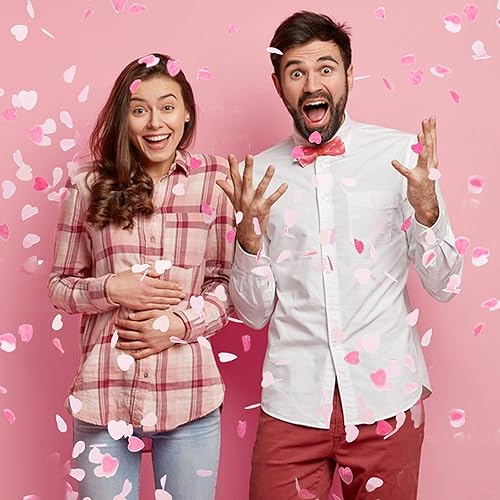 Miniatura 5 de Pistola de felicitación con globos de confeti para revelación de género, para él o ella (juego de 5) suministros de fiesta para bebé niño o niña (5