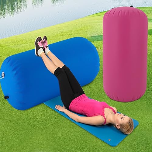 Miniatura 6 de Lidhujnk Colchoneta inflable de gimnasia de 39.4 x 23.6in para uso doméstico, yoga, entrenamiento, animadoras, diversión acuática con bomba eléctrica