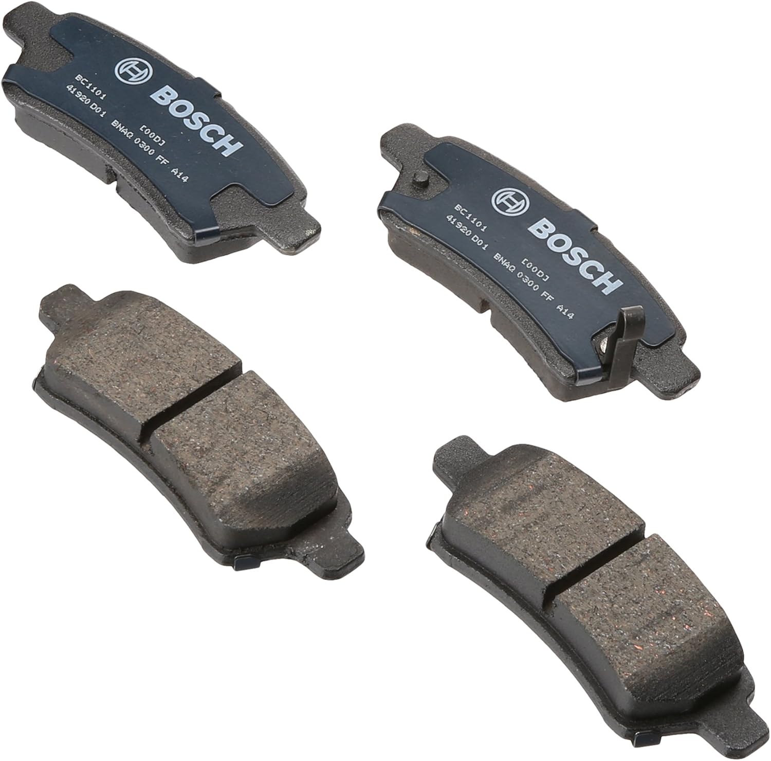 BOSCH BC1101 QuietCast Premium Ceramic Disc Brake Pad Set - Compatible with Select Nissan Pathfinder; REAR