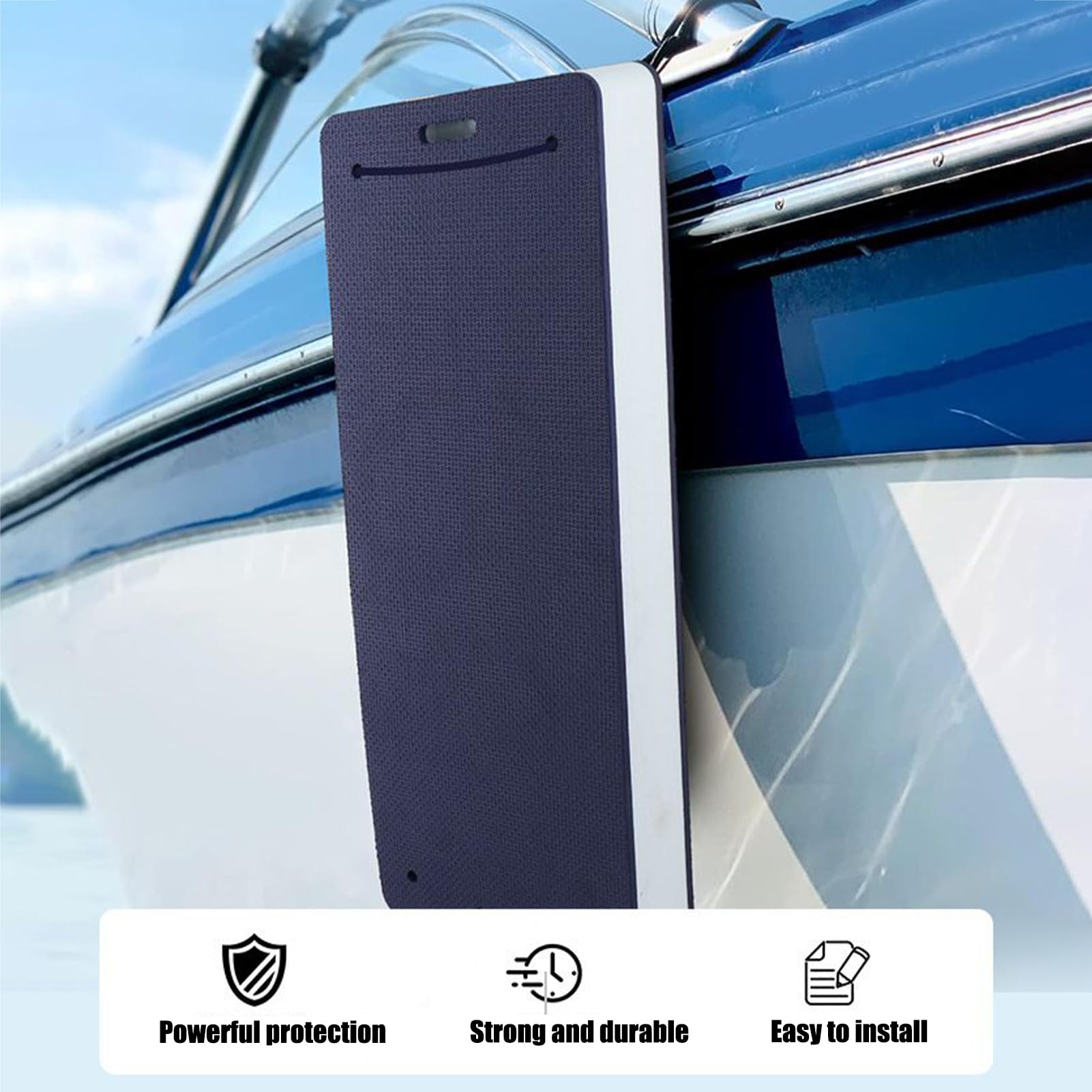 VEVOR Pare-Battage Plat Lot de 4 Défenses de Bateau en EVA Résistant 410 x 220 mm avec Corde et Sac de Rangement Pratique Pare-Chocs pour Protéger Les Navires de Classe A et VEVOR Pare-Battage Plat Lot de 4 Défenses de Bateau en EVA Résistant 410 x 220 mm avec Corde et Sac de Rangement Pratique Pare-Chocs pour Protéger Les Navires de Classe A et