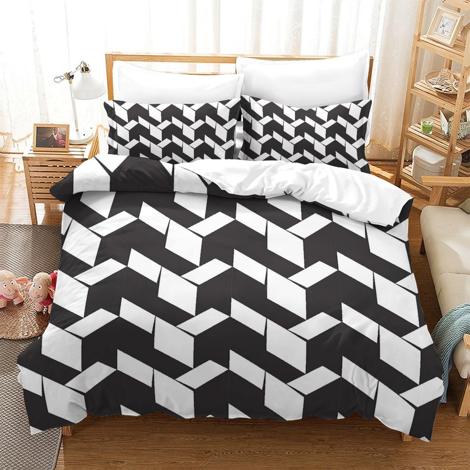 Parure de lit stripes 3D pour transformer votre chambre en un cocon doux 200x200 cm