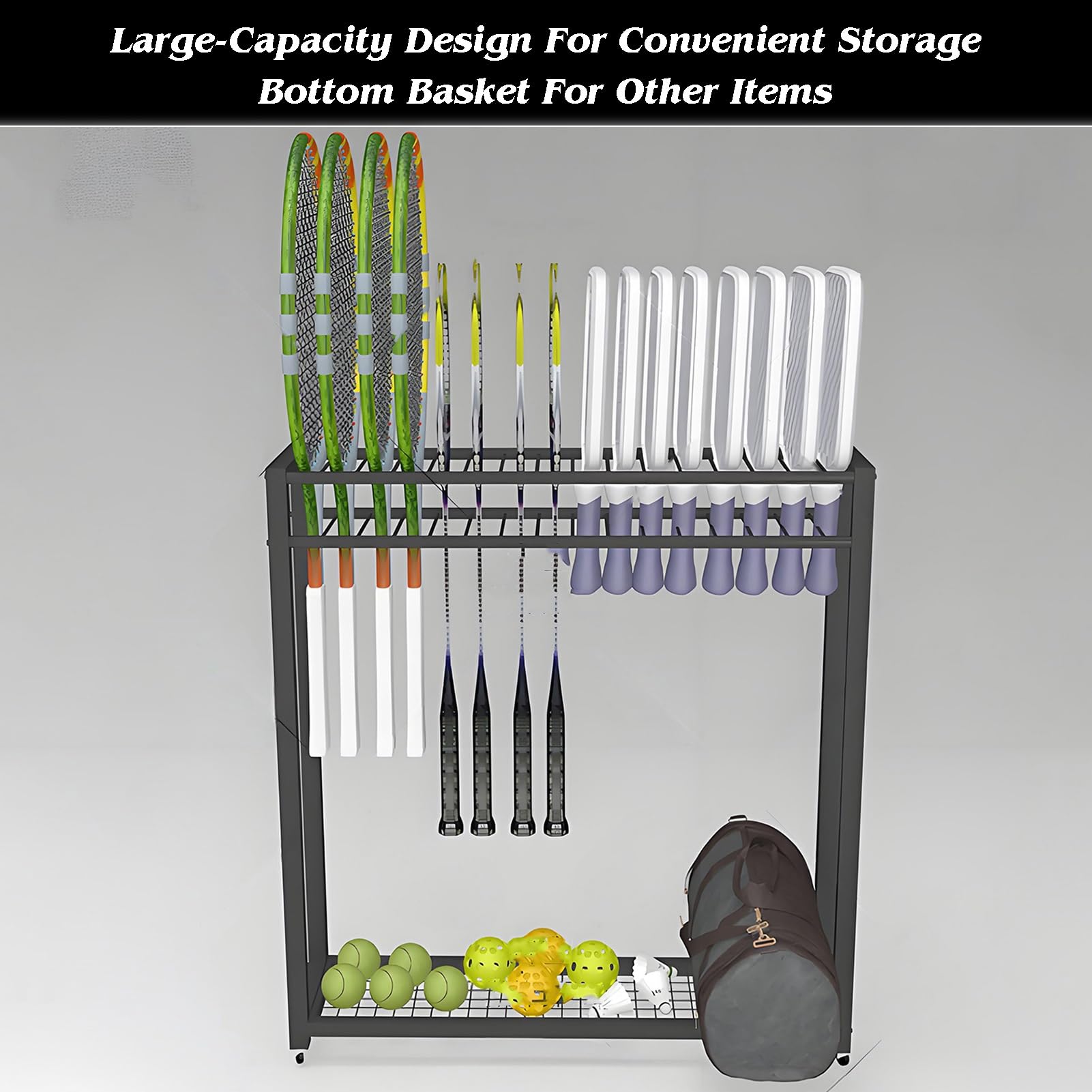 Il Supporto For Racchette Da Tennis Può Contenere 15 Rack