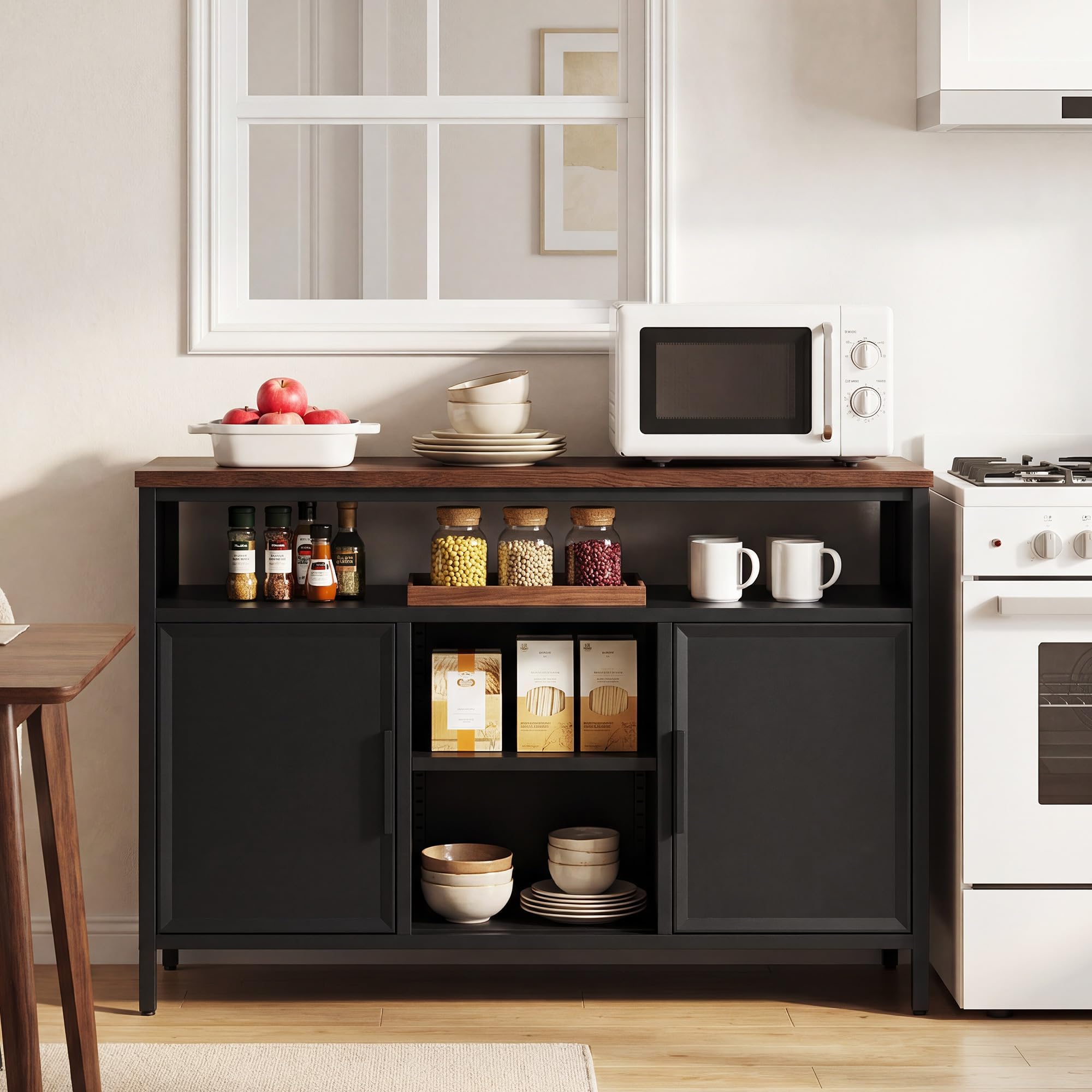 YITAHOME Armoire de Cuisine avec Double Porte, 108 cm