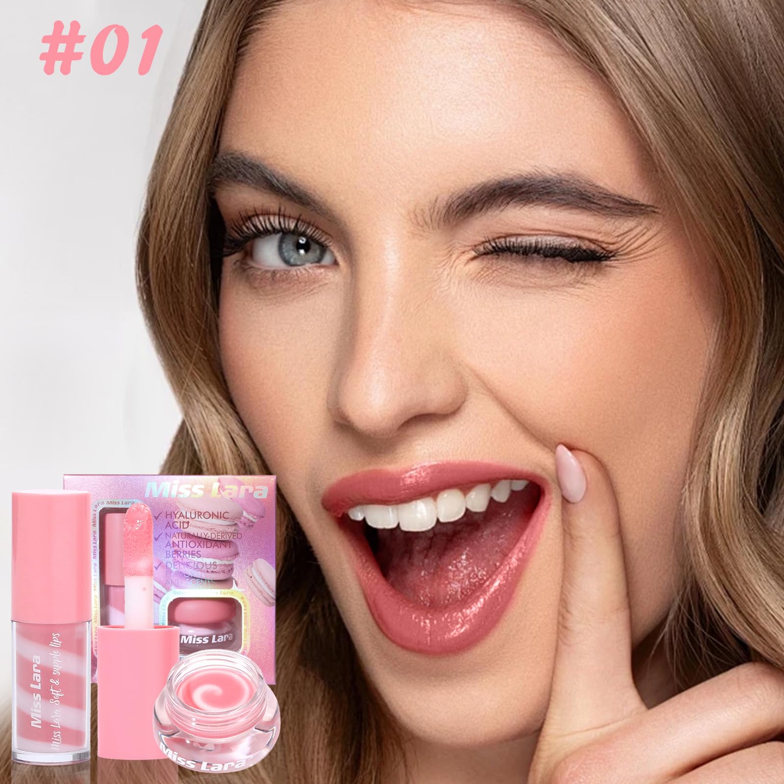 Prreal 2Pcs Lip Gloss Lip Balm Set, Lip Plumper Gross Lip Jelly Tinted, Moisturizing Lip Gloss Lip Jelly Lipstick Set - Image 2