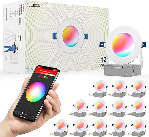 Miniatura 14 de Downlight Inteligente LED Empotrado Sin Caja de 3", Control por Aplicación WiFi y Voz, 120VAC, 7W, 420LM, RGB + 2700K-6000K, ETL & FCC & IC,