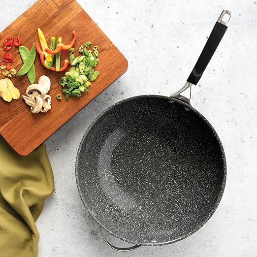 Wok Nordic Ware Verde 12 pulgadas Antiadherente de Cerámica miniatura 3