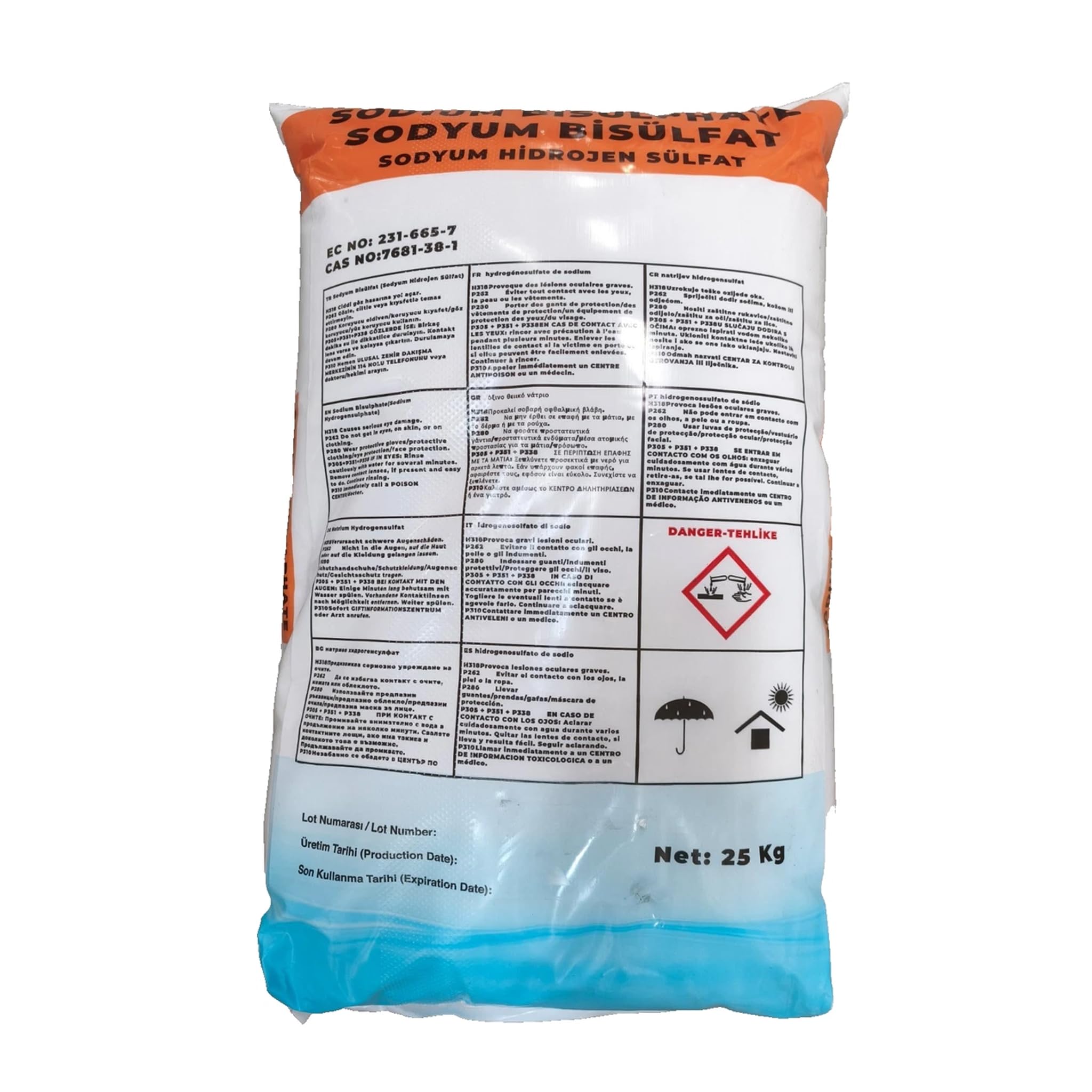25kg PH - Meno Minus Granulare Rapido, Correttore per Ridurre il Valore di PH nella Piscina, Rapida e Completa Dissoluzione senza Residui per Acqua sempre Limpida