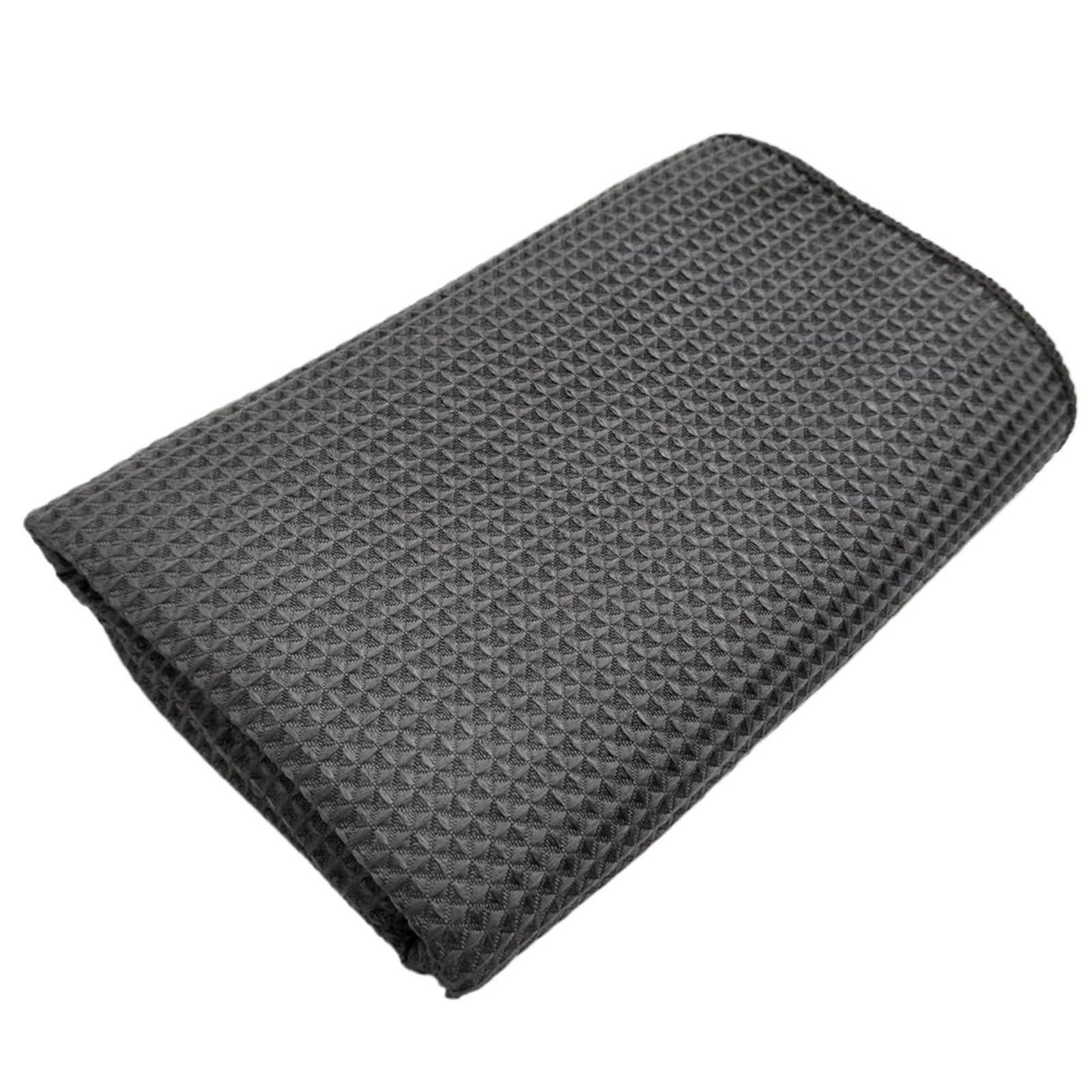 GMEqfhpOPS 2PC Car Wash Towel Glass Cleaning Water Drying Microfiber Window Clean Wipe Auto Detailing Waffle Weave for Kitchen Bath Towels Bath(DARK GRAY)