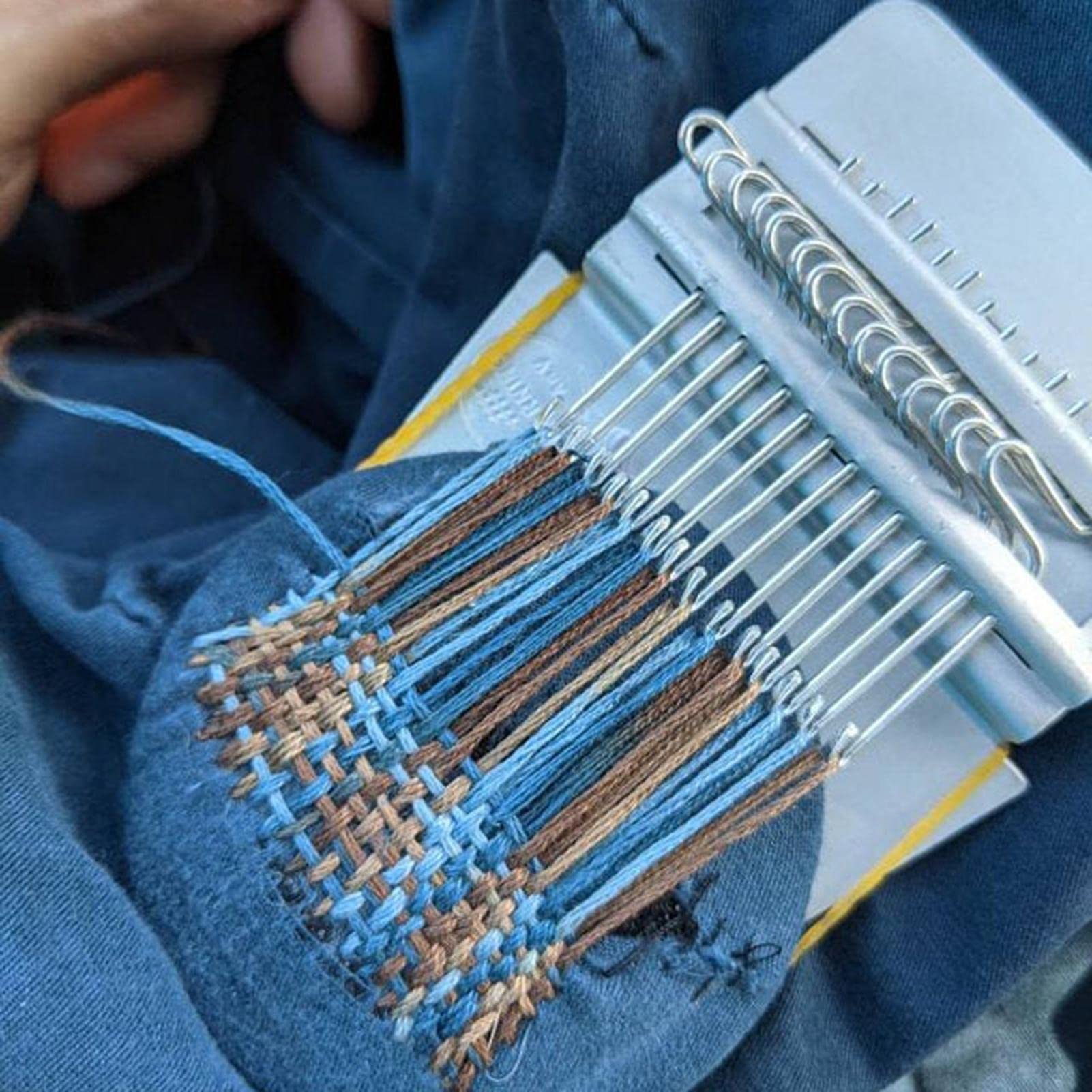 Petit Métier à Tisser de Type Speedweve, Mini Métier à Tisser à Repriser Rapidement pour Réparer les Jeans, les Chaussettes, les Vêtements, la Machine à Tisser pour Faire de (28