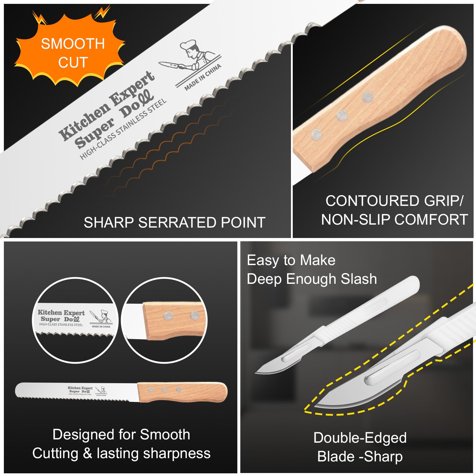 Bread Knife & Lame Set - Slice Like a Pro! -6 Bread Knife & Lame Set - Slice Like a Pro! -6