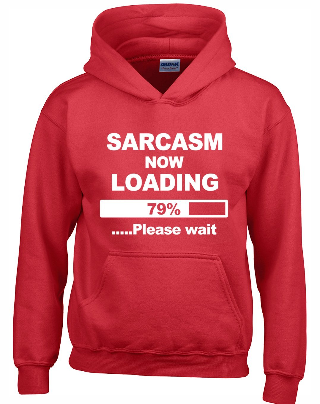Crown Designs Sarcasm Now Loading Funny Unisex Hoodies for Men, Women & Teenagers - Red / 4X-Large