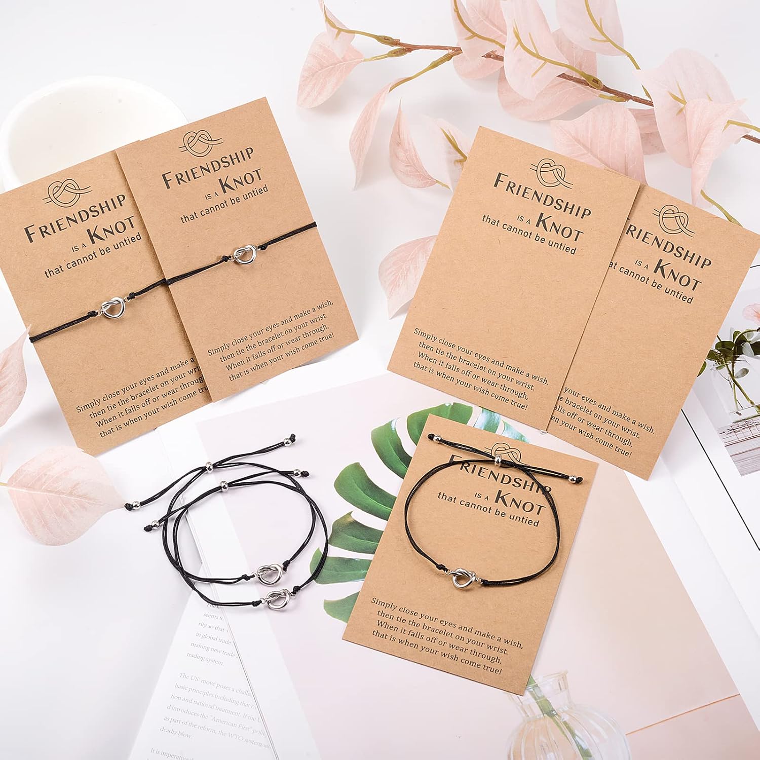 2/3/4/5 Friendship Knot Infinity Bracelets for Best Friends Bestie Women Sister BFF Bridesmaid Daughter Forever Distance Matching Jewelry Galentines Valentines Day Gifts Birthday Wedding Party Gift - Image 2