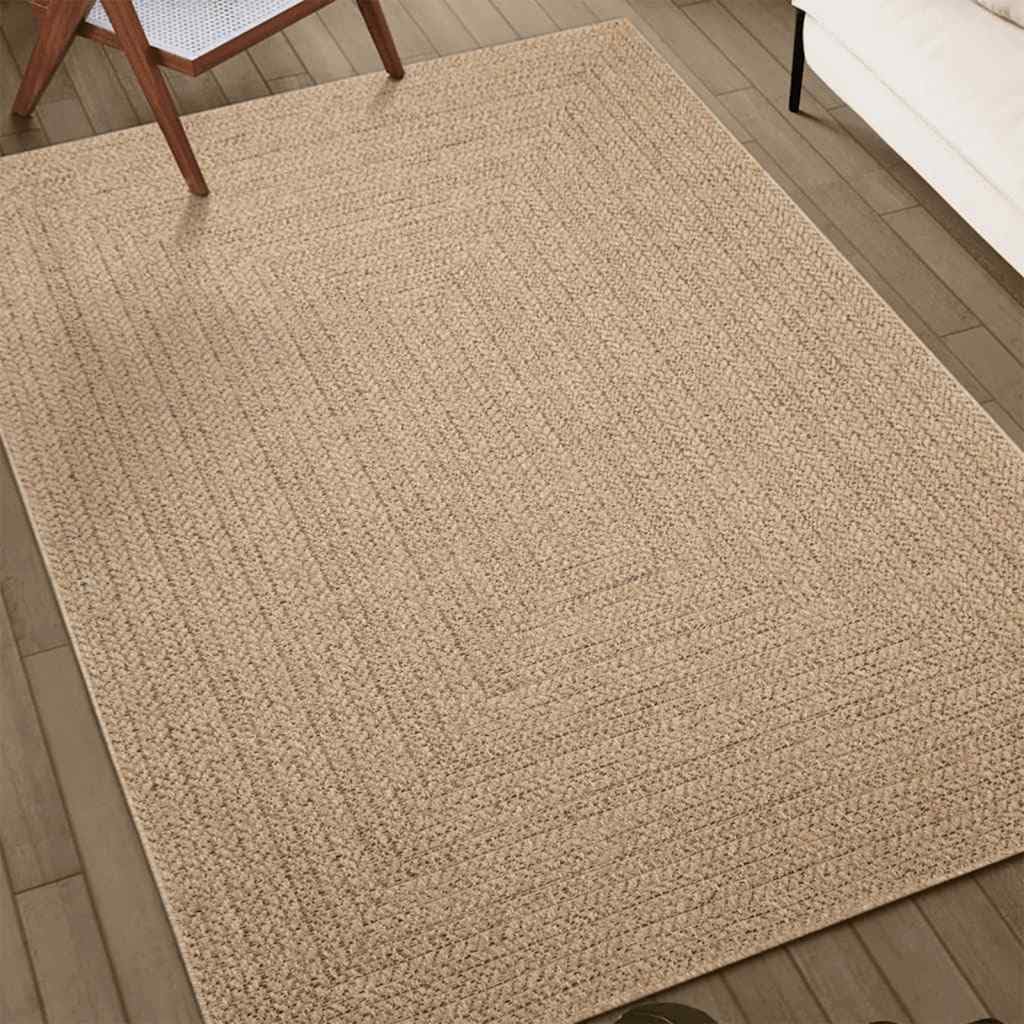 ZIZUR - Tappeto passatoia per esterni, 80 x 250 cm, effetto iuta, robusto per balconi, terrazze e corridoio, facile da pulire, per interni ed esterni, in polipropilene