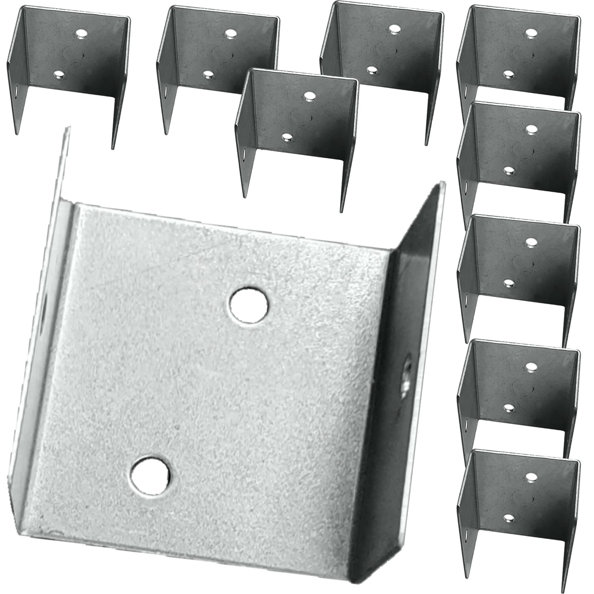 Fence Panel Clips Trellis U Clip Bracket for Timber Posts, Anti Rattling Secure Fence or Refix Panel Galvanised Fencing Clips for 35mm to 44mm Fence Panels (10 Fence Clips)