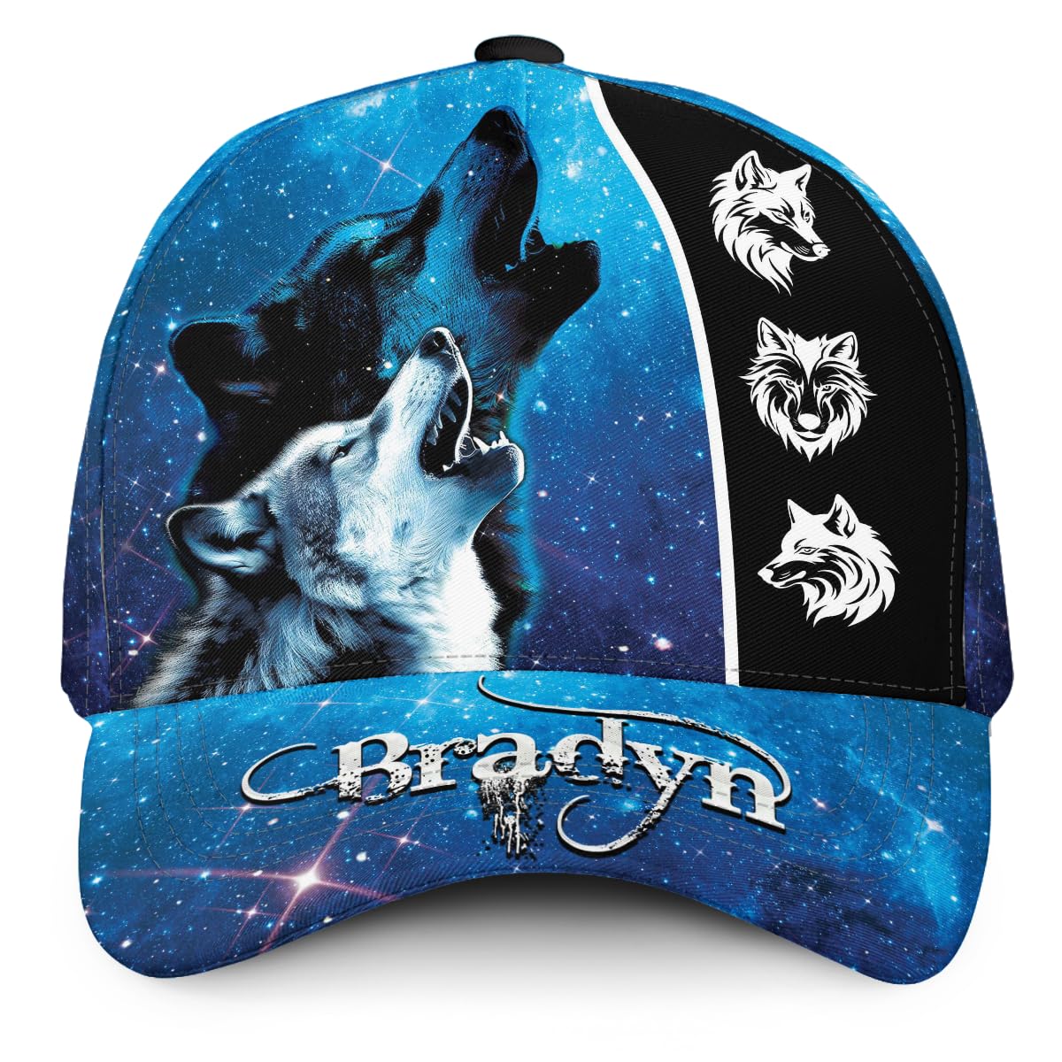 CUSTOMHUES Customized Wolf Hat Baseball Cap - Wolf Baseball Hat, Wolf Gifts for Him Hats for Men Wolf One Size Fit Most
