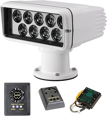 كشاف LED ACR RCL-100 شعاع 900+ متر، سطوع 220.000 قرص مضغوط، 12 فولت/24 فولت، مقاوم للماء، درجة بحرية، كشاف يتم التحكم فيه عن بعد للقوارب واليخوت وصيد الأسماك والملاحة وضوء البحث