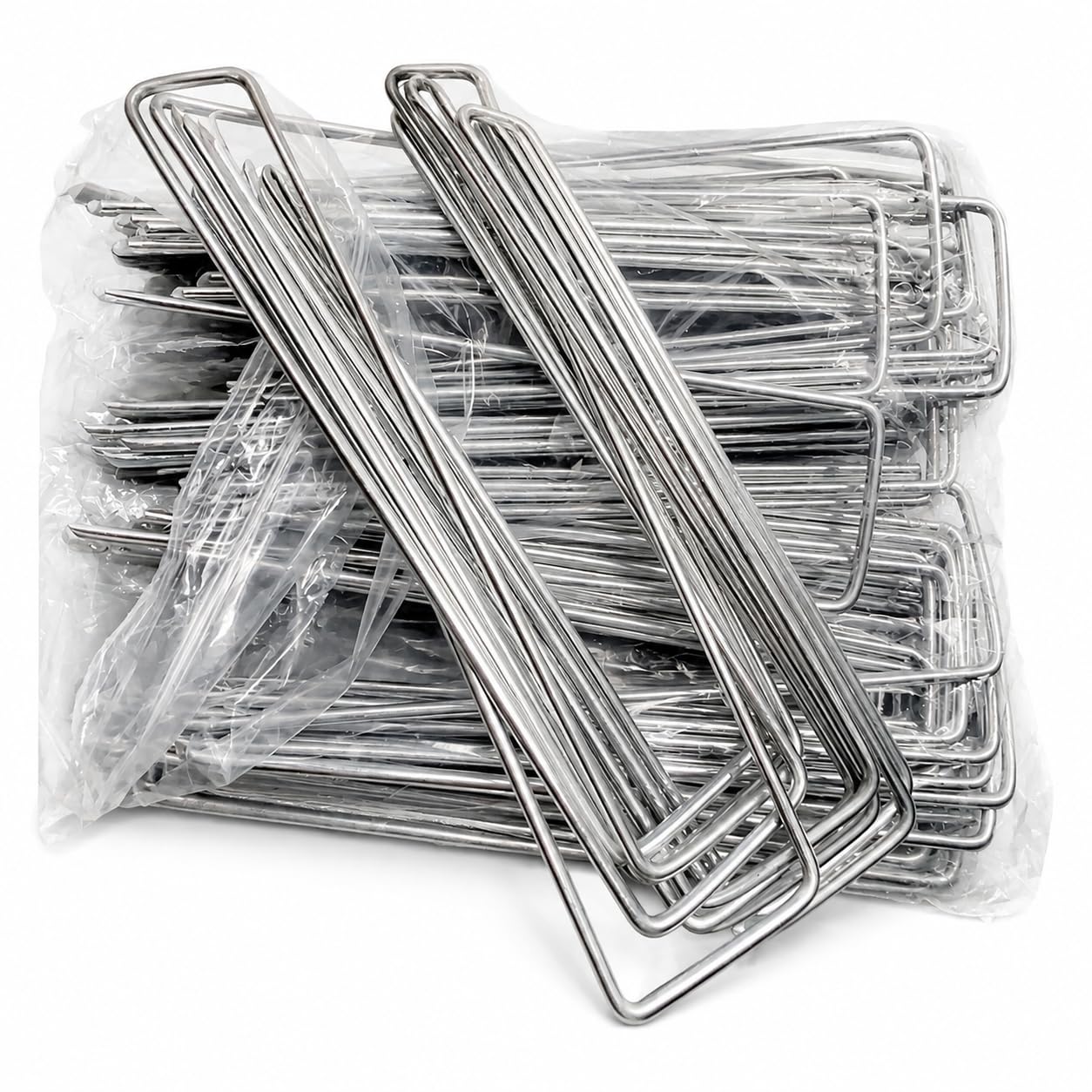Piquet Sol en métal, Clou en U, 4 mm, Largeur 4 cm, Longueur 15
