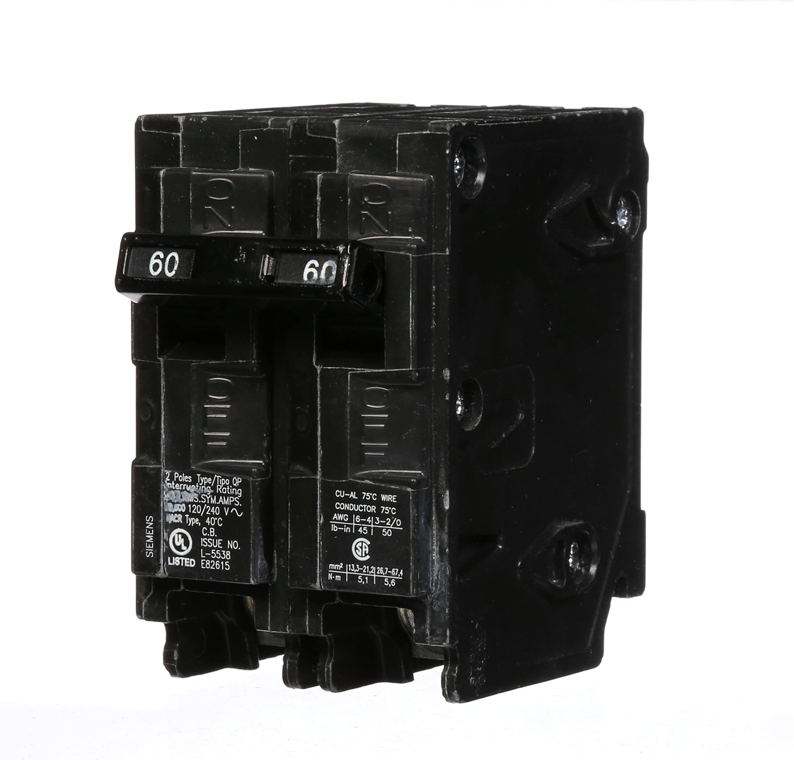 Q260 60-Amp Double Pole Type QP Circuit Breaker