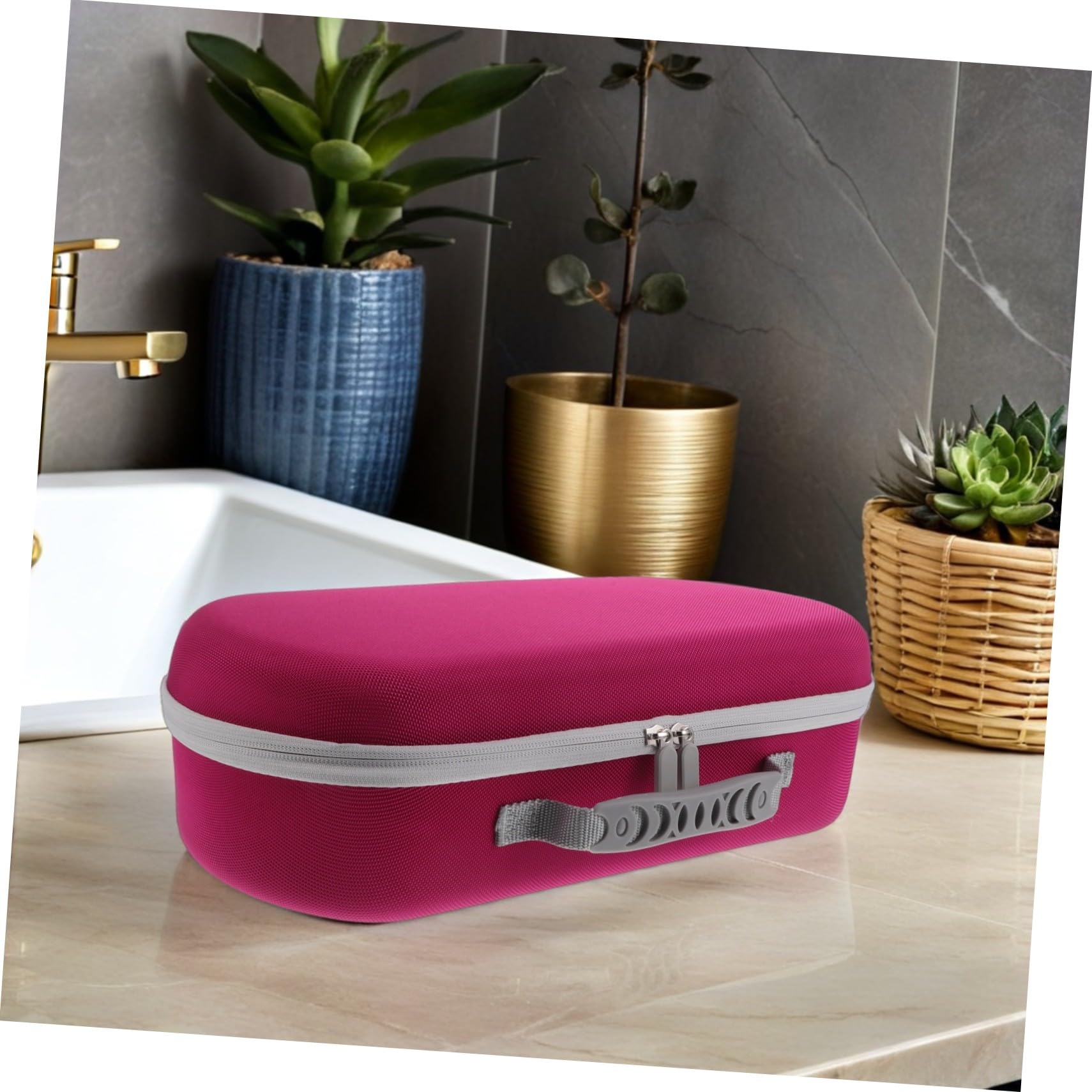 iplusmile Bolsa Organizadora para Secador de Pelo Compatible con Dyson Estuche Compacto y Resistente para Herramientas de Cabello Bolsa de Viaje Multifuncional con Cremallera y Diseño