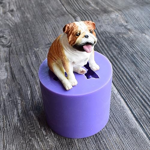 Miniatura 3 de Runloo - Molde de silicona 3D para perro, molde para pastel de chocolate, pastel de bulldog, fondant, jabón