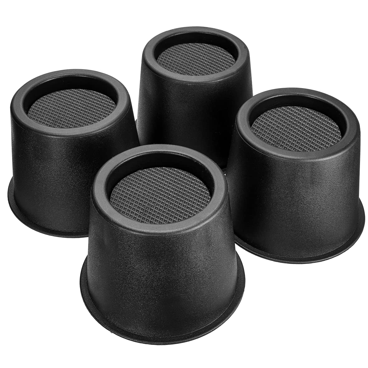 MixDoraRound Bed Chair Risers With Foam Pads Furniture Raisers Lifter for Desks Couches Sofas Table Set of 4 (3 Inches)