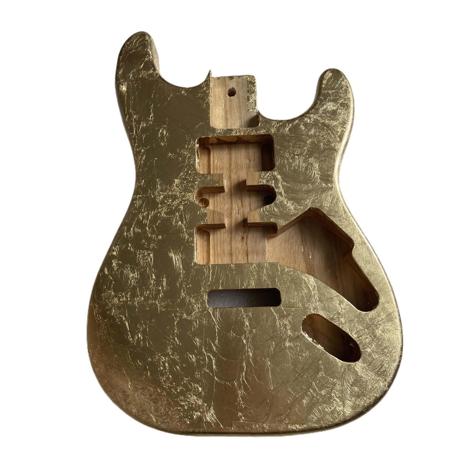 Cuerpo de guitarra eléctrica St Paulownia, Fiol plateado único dorado cubierto con pintura transparente HSH(Gold)