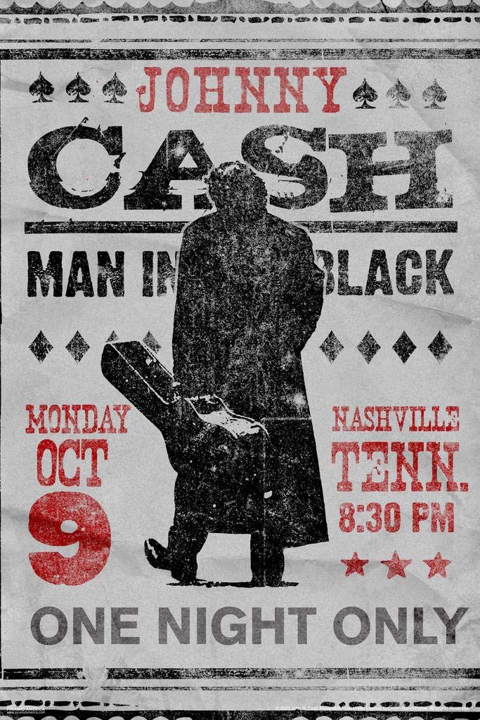 Johnny Cash Man In Black Poster