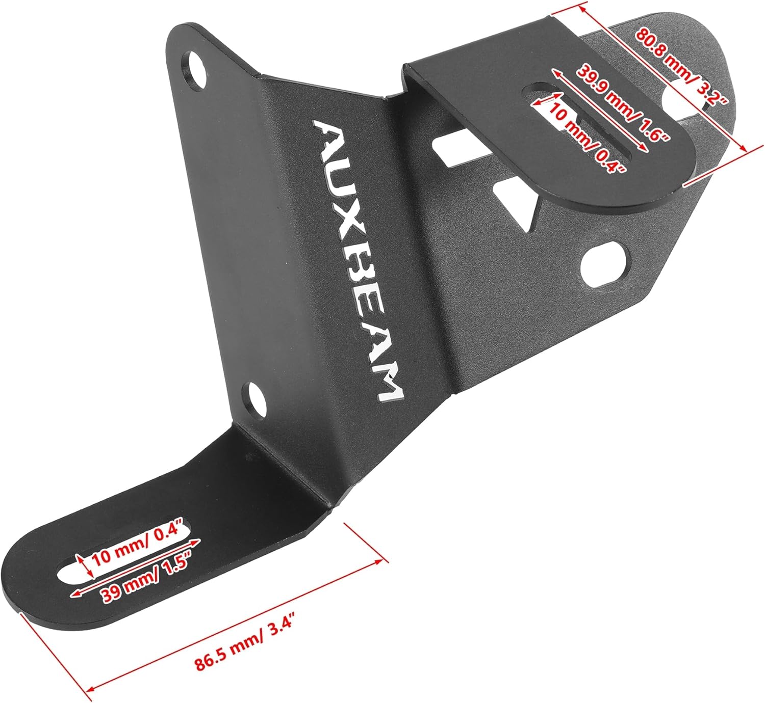 Auxbeam Dual Pod A-Pillar Mounting Brackets, Fit for Jeep Wrangler JK 2007-2017, Heavy Duty Metal Light Pod Mount Kit for 2-5 Inch LED Off Road Lights, Black with Anti-Scratch EVA Pads (2Pcs/Set)