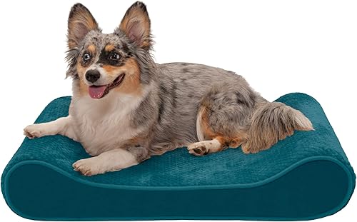 Miniatura 26 de Furhaven - Cama de espuma viscoelástica para perro, piel sintética ultraafelpada y gamuza, con funda extraíble lavable, color gris, jumbo (XL)