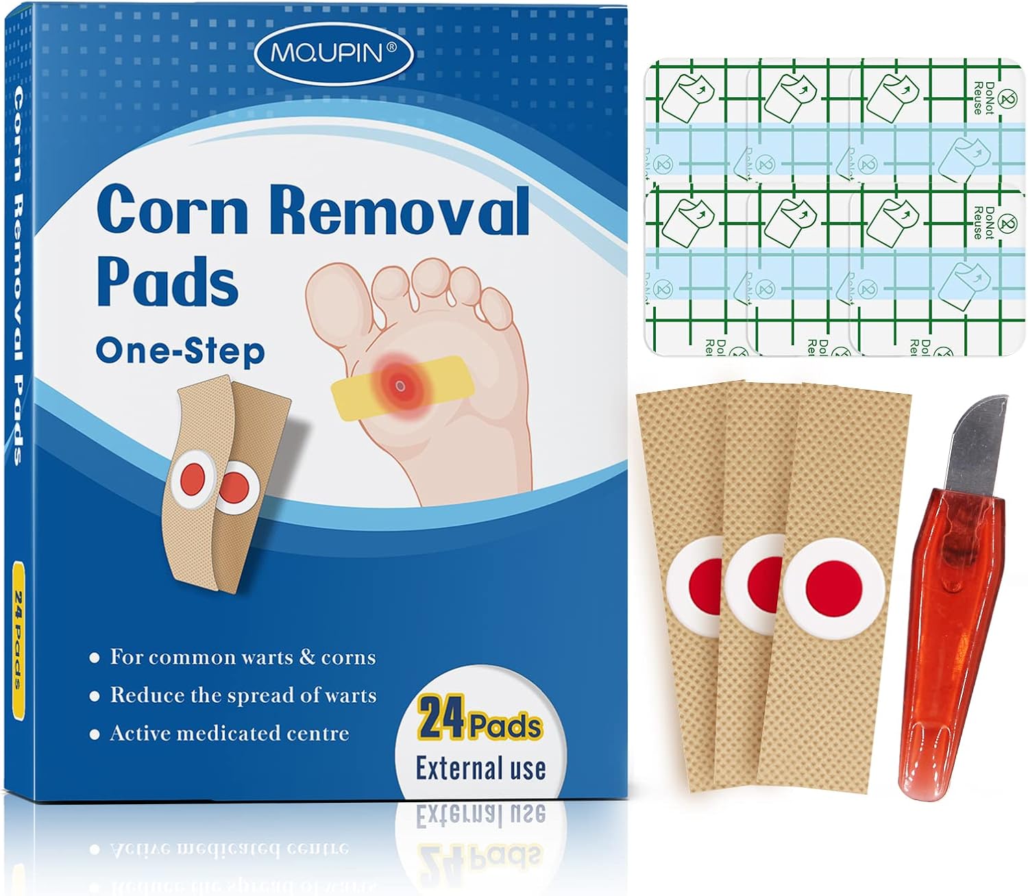 MQUPIN Corn Remover Pads,Wart Remover Pads, Foot Corn Remover Pads